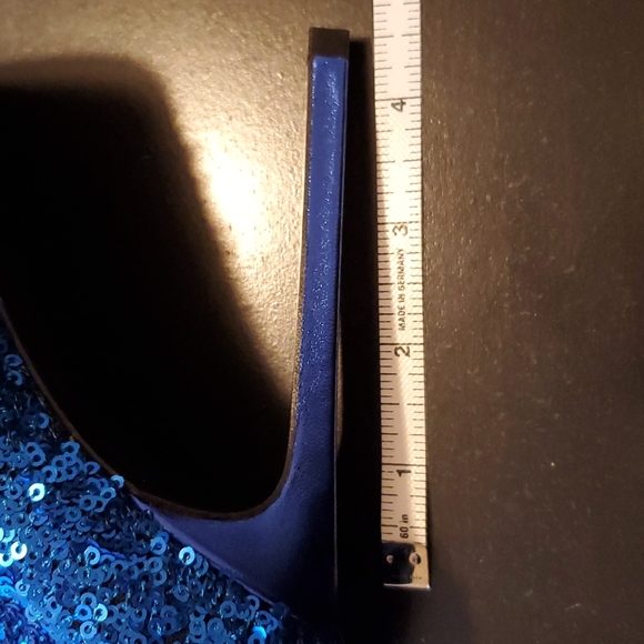 NWT Saint Laurent Blue Sequin Womens Pumps - Size 38 (US 8) NWT - Picture 13 of 16